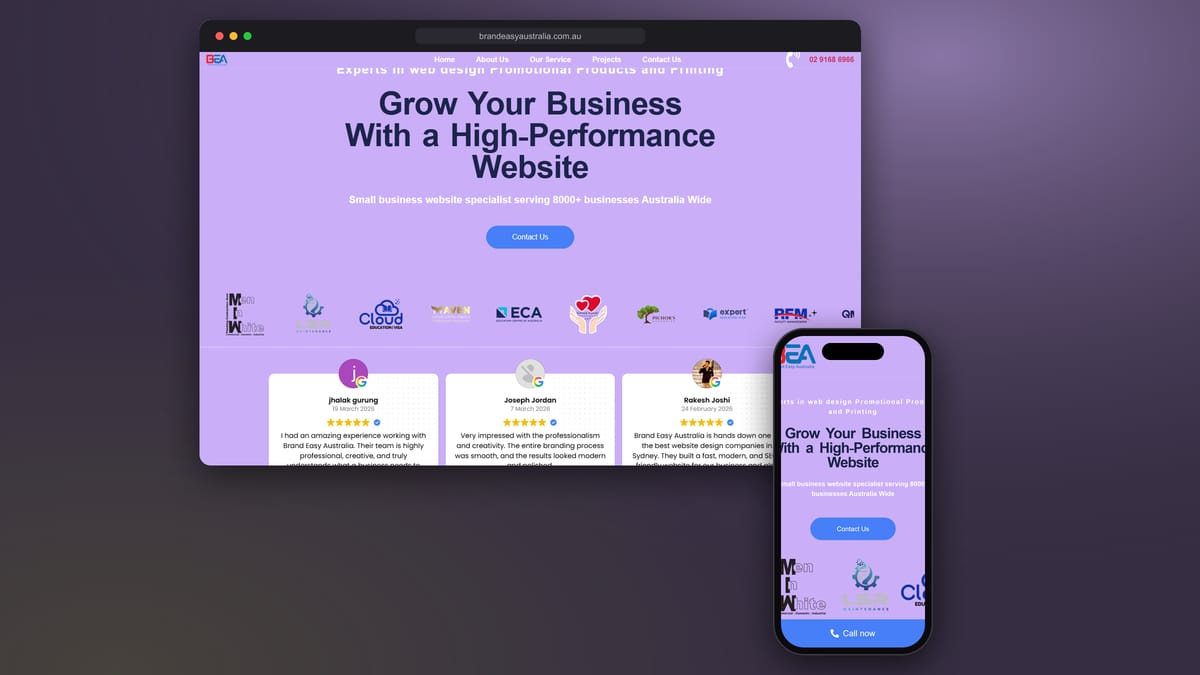 Brand Easy Australia website by Sozo Creations